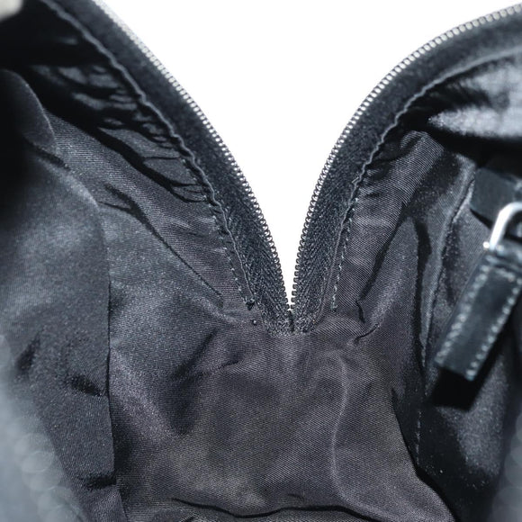 PRADA Handtas Nylon Zwart Zilver Auth ki6652SM