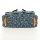 LOUIS VUITTON Monogram Denim Buggy PM Shoulder Bag Blue M95049 LV Auth ki6653V-5