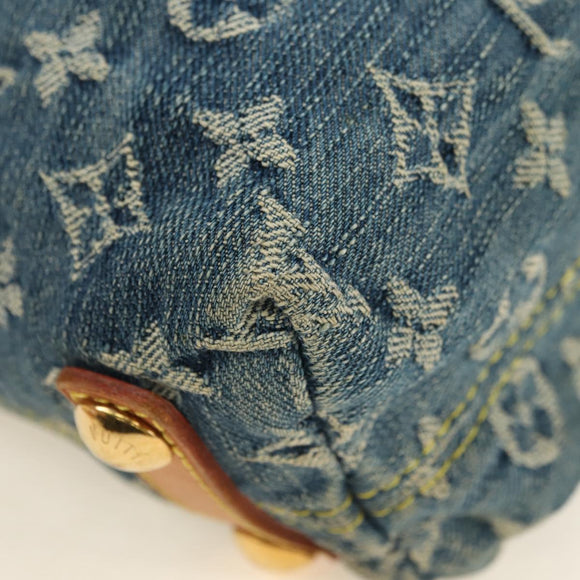 LOUIS VUITTON Monogram Denim Buggy PM Shoulder Bag Blue M95049 LV Auth ki6653V