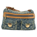 LOUIS VUITTON Monogram Denim Buggy PM Shoulder Bag Blue M95049 LV Auth ki6653V-13