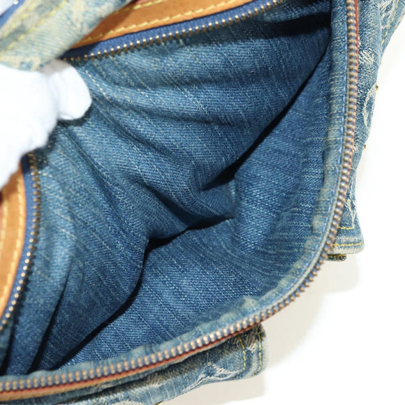LOUIS VUITTON Monogram Denim Buggy PM Shoulder Bag Blue M95049 LV Auth ki6653V