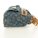 LOUIS VUITTON Monogram Denim Buggy PM Shoulder Bag Blue M95049 LV Auth ki6653V-4