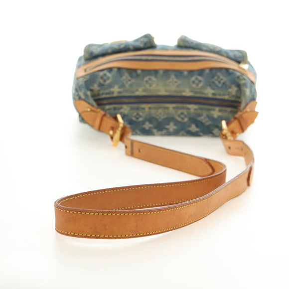 LOUIS VUITTON Monogram Denim Buggy PM Shoulder Bag Blue M95049 LV Auth ki6653V