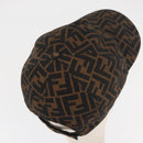 FENDI Zucca Canvas Baseball Cap Black Brown Auth ki6656A-6
