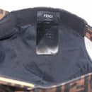 FENDI Zucca Canvas Baseball Cap Black Brown Auth ki6656A-8