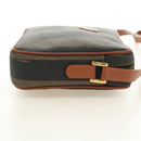 FENDI Pecan Canvas Shoulder Bag PVC Brown Black Auth ki6658V-4