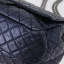 CHANEL Matelasse Chain Shoulder Bag Leather Blue Silver CC Auth ki6660A-11