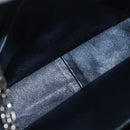 CHANEL Matelasse Chain Shoulder Bag Leather Blue Silver CC Auth ki6660A-16