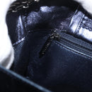 CHANEL Matelasse Chain Shoulder Bag Leather Blue Silver CC Auth ki6660A-22