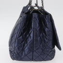CHANEL Matelasse Chain Shoulder Bag Leather Blue Silver CC Auth ki6660A-5