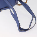 GUCCI Bamboo Backpack Suede Blue 003 8030 3444 Auth ki6661A-11