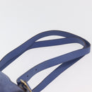GUCCI Bamboo Backpack Suede Blue 003 8030 3444 Auth ki6661A-12