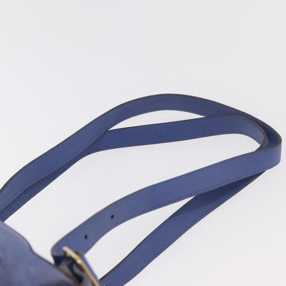 GUCCI Bamboo Backpack Suede Blue 003 8030 3444 Auth ki6661A