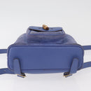 GUCCI Bamboo Backpack Suede Blue 003 8030 3444 Auth ki6661A-13