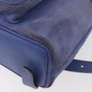 GUCCI Bamboo Backpack Suede Blue 003 8030 3444 Auth ki6661A-15