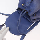 GUCCI Bamboo Backpack Suede Blue 003 8030 3444 Auth ki6661A-20