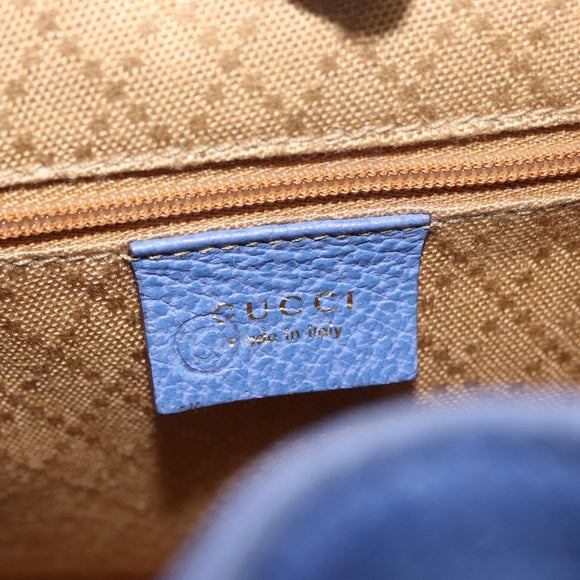 GUCCI Bamboo Backpack Suede Blue 003 8030 3444 Auth ki6661A