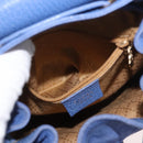 GUCCI Bamboo Backpack Suede Blue 003 8030 3444 Auth ki6661A-26
