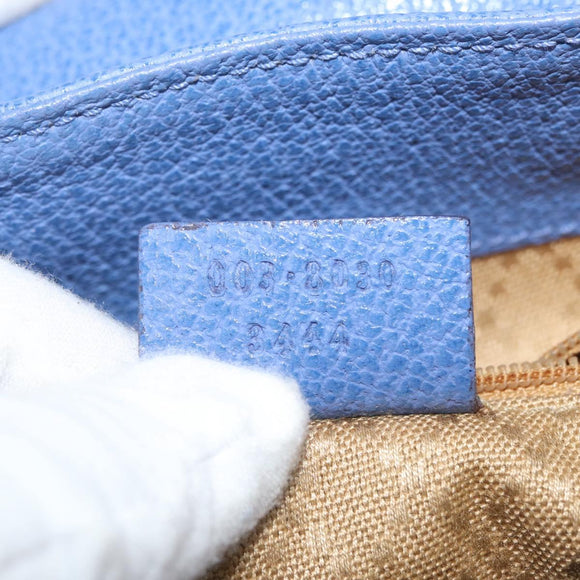 GUCCI Bamboo Backpack Suede Blue 003 8030 3444 Auth ki6661A