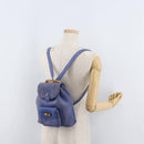 GUCCI Bamboo Backpack Suede Blue 003 8030 3444 Auth ki6661A-28