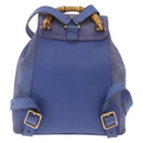 GUCCI Bamboo Backpack Suede Blue 003 8030 3444 Auth ki6661A-3