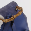 GUCCI Bamboo Backpack Suede Blue 003 8030 3444 Auth ki6661A-9