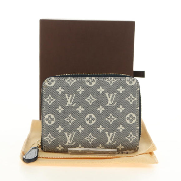 LOUIS VUITTON Monogram Idylle Zippy Coin Purse Navy M63004 LV Auth ki6662M
