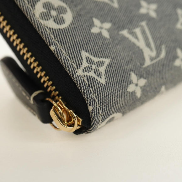 LOUIS VUITTON Monogram Idylle Zippy Coin Purse Navy M63004 LV Auth ki6662M