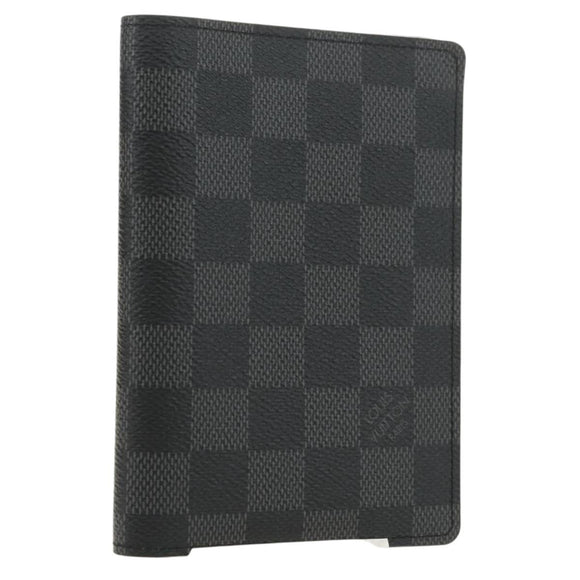 LOUIS VUITTON Damier Graphite Couverture Passport Case N64411 LV Auth ki6663M