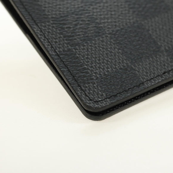 LOUIS VUITTON Damier Graphite Couverture Passport Case N64411 LV Auth ki6663M