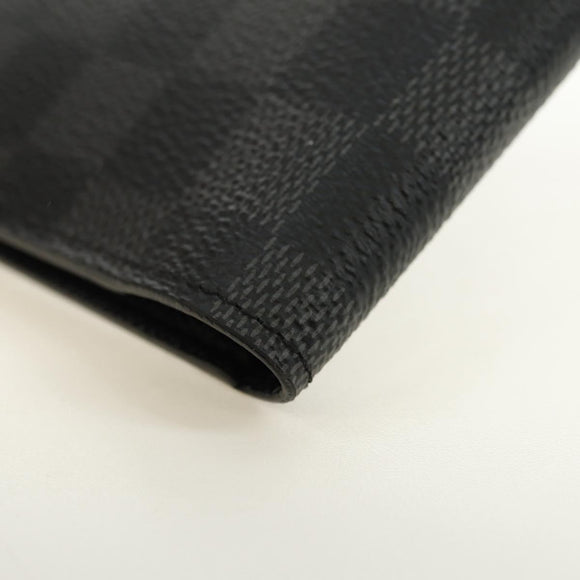 LOUIS VUITTON Damier Graphite Couverture Passport Case N64411 LV Auth ki6663M