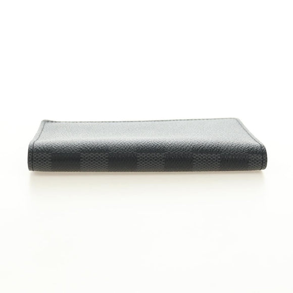 LOUIS VUITTON Damier Graphite Couverture Passport Case N64411 LV Auth ki6663M