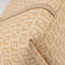 FENDI Zucchino Canvas Hand Bag Beige Gold Auth ki6664M-17