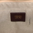 FENDI Zucchino Canvas Hand Bag Beige Gold Auth ki6664M-19