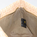 FENDI Zucchino Canvas Hand Bag Beige Gold Auth ki6664M-21
