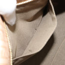 FENDI Zucchino Canvas Hand Bag Beige Gold Auth ki6664M-22