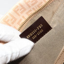 FENDI Zucchino Canvas Hand Bag Beige Gold Auth ki6664M-11