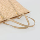 FENDI Zucchino Canvas Hand Bag Beige Gold Auth ki6664M-7