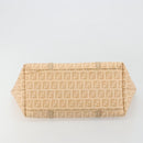 FENDI Zucchino Canvas Hand Bag Beige Gold Auth ki6664M-5