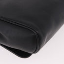 CELINE Chain Shoulder Bag Leather Black Gold Auth ki6665M-12