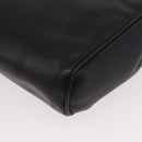 CELINE Chain Shoulder Bag Leather Black Gold Auth ki6665M-13