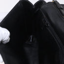CELINE Chain Shoulder Bag Leather Black Gold Auth ki6665M-18