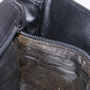 CELINE Chain Shoulder Bag Leather Black Gold Auth ki6665M-21