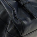 PRADA Shoulder Bag Leather Navy Silver Auth ki6667SAM-15