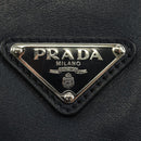 PRADA Shoulder Bag Leather Navy Silver Auth ki6667SAM-19