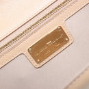 Salvatore Ferragamo Chain Shoulder Bag Leather Beige Gold Auth ki6669V-19