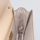 Salvatore Ferragamo Chain Shoulder Bag Leather Beige Gold Auth ki6669V-20