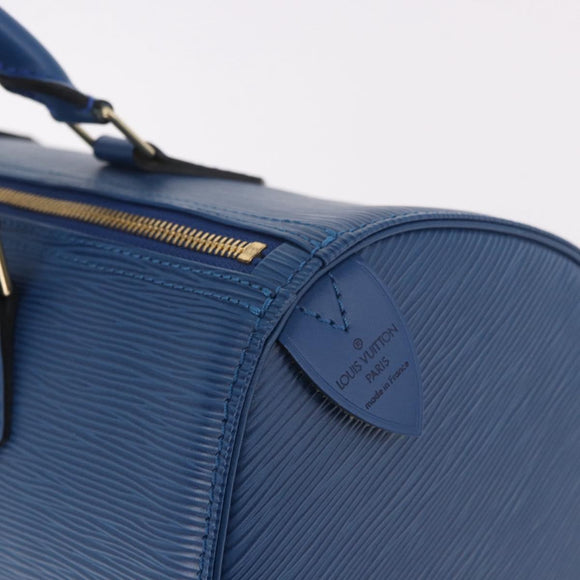 LOUIS VUITTON Epi Speedy 30 Hand Bag Toledo Blue M43005 LV Auth ki6670V