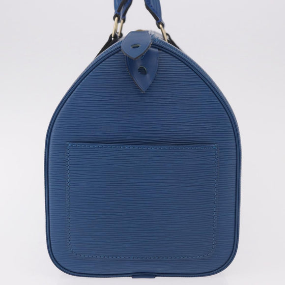 LOUIS VUITTON Epi Speedy 30 Hand Bag Toledo Blue M43005 LV Auth ki6670V