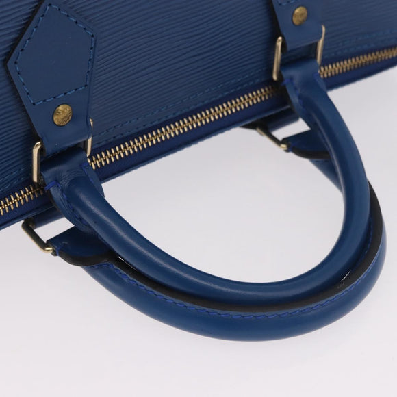 LOUIS VUITTON Epi Speedy 30 Hand Bag Toledo Blue M43005 LV Auth ki6670V
